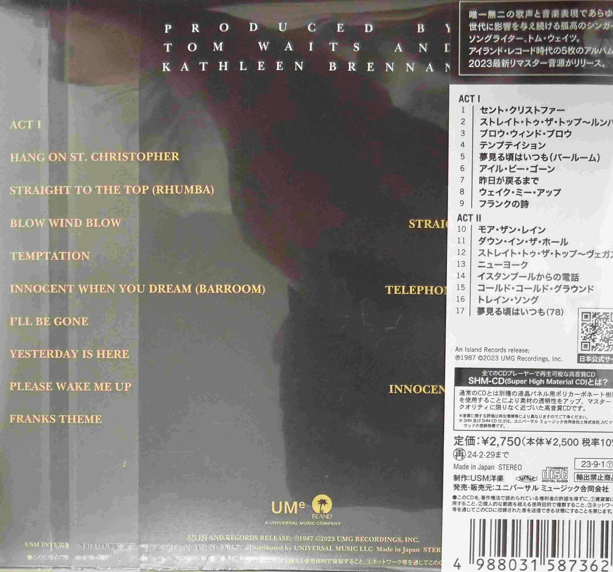 Tom Waits ‎– Franks Wild Years – Surface Records