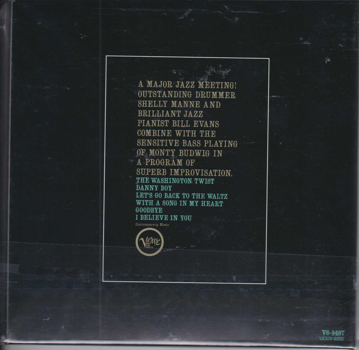 Bill Evans / Shelly Manne With Monty Budwig ‎– Empathy (USED 
