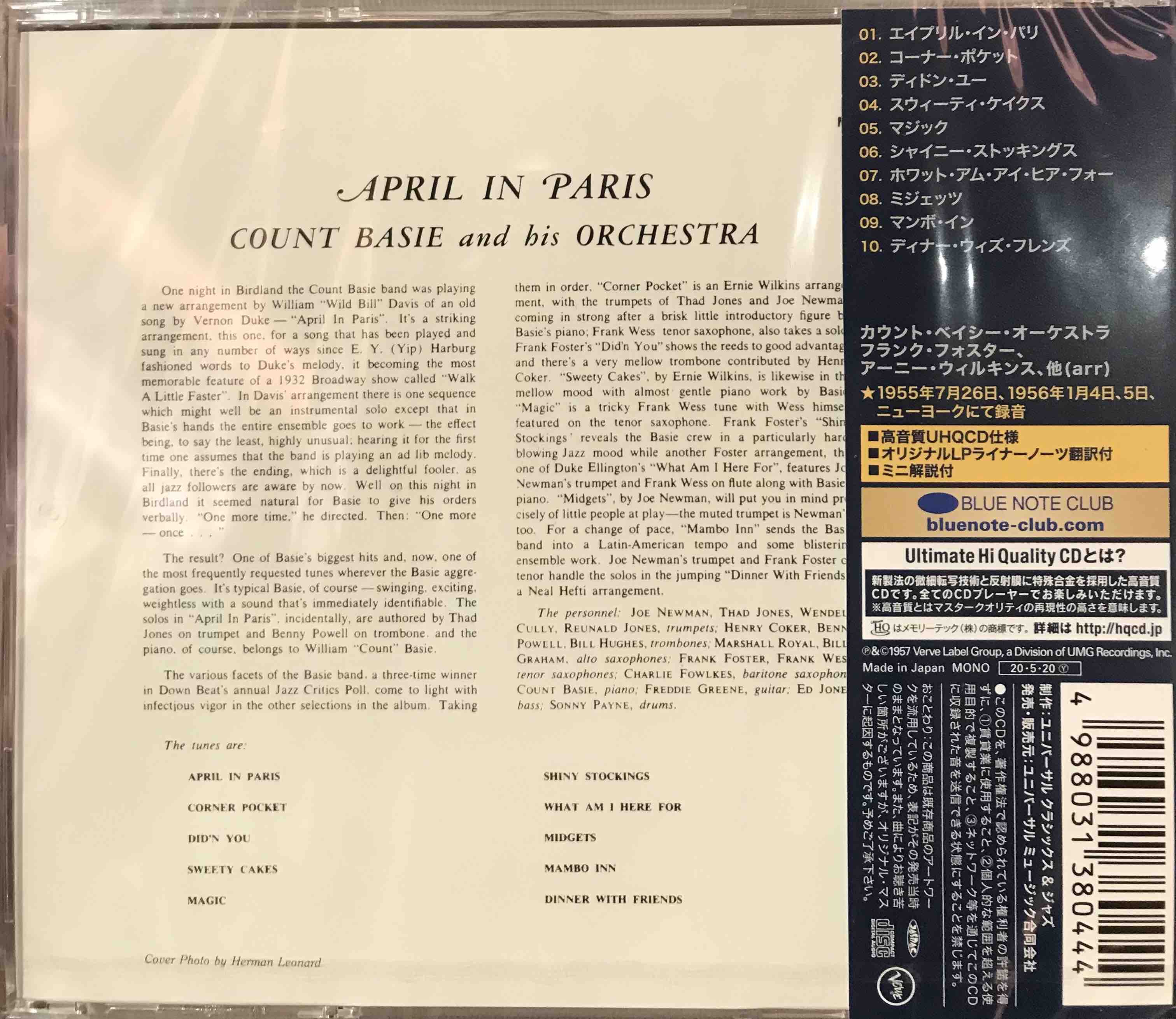 Count Basie Orchestra ‎– April In Paris