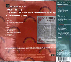 Dickey Betts ‎– Live From the Lone Star Roadhouse New York, NY January 11, 1988