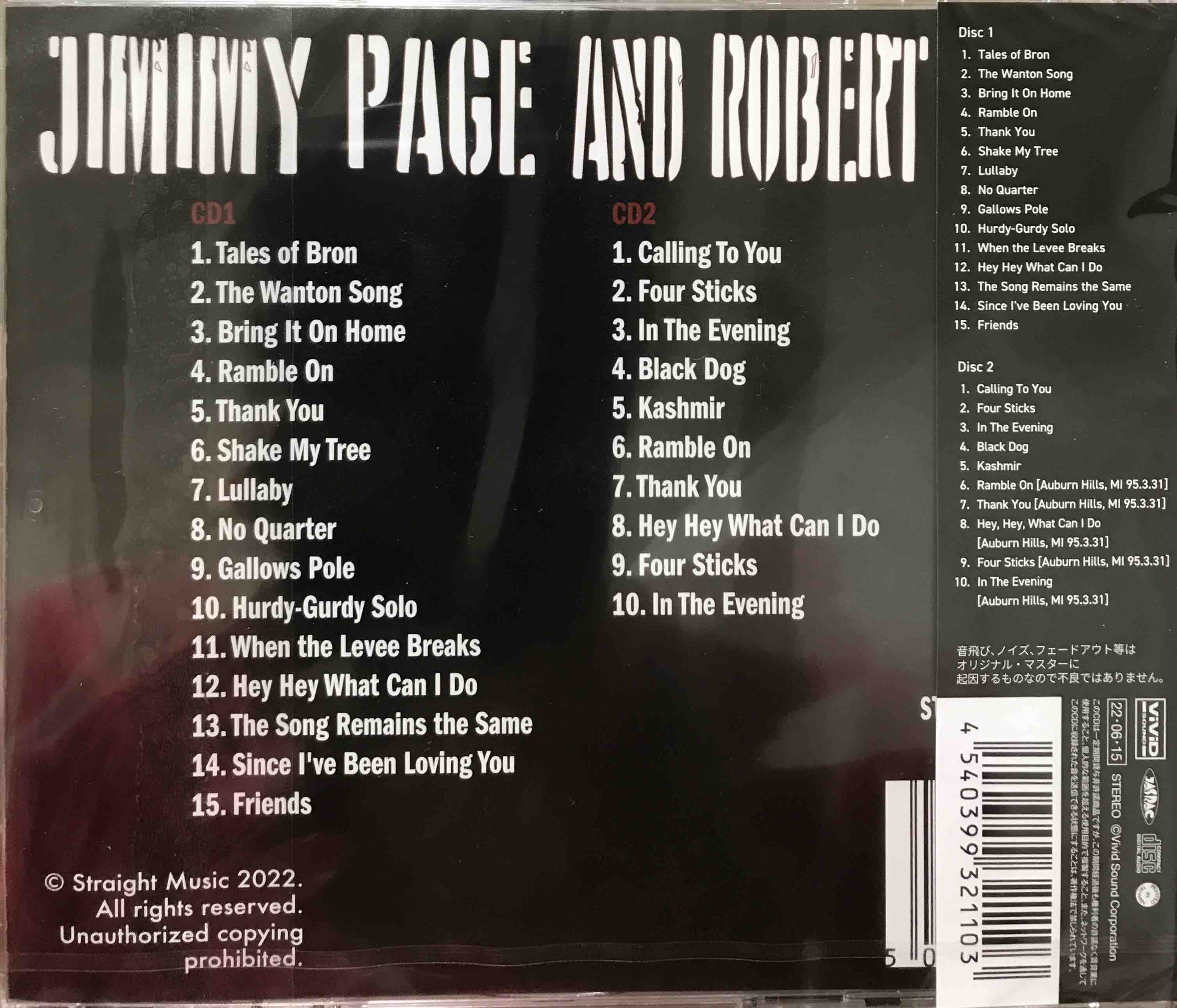 Jimmy Page & Robert Plant ‎– The Spring Remains The Same