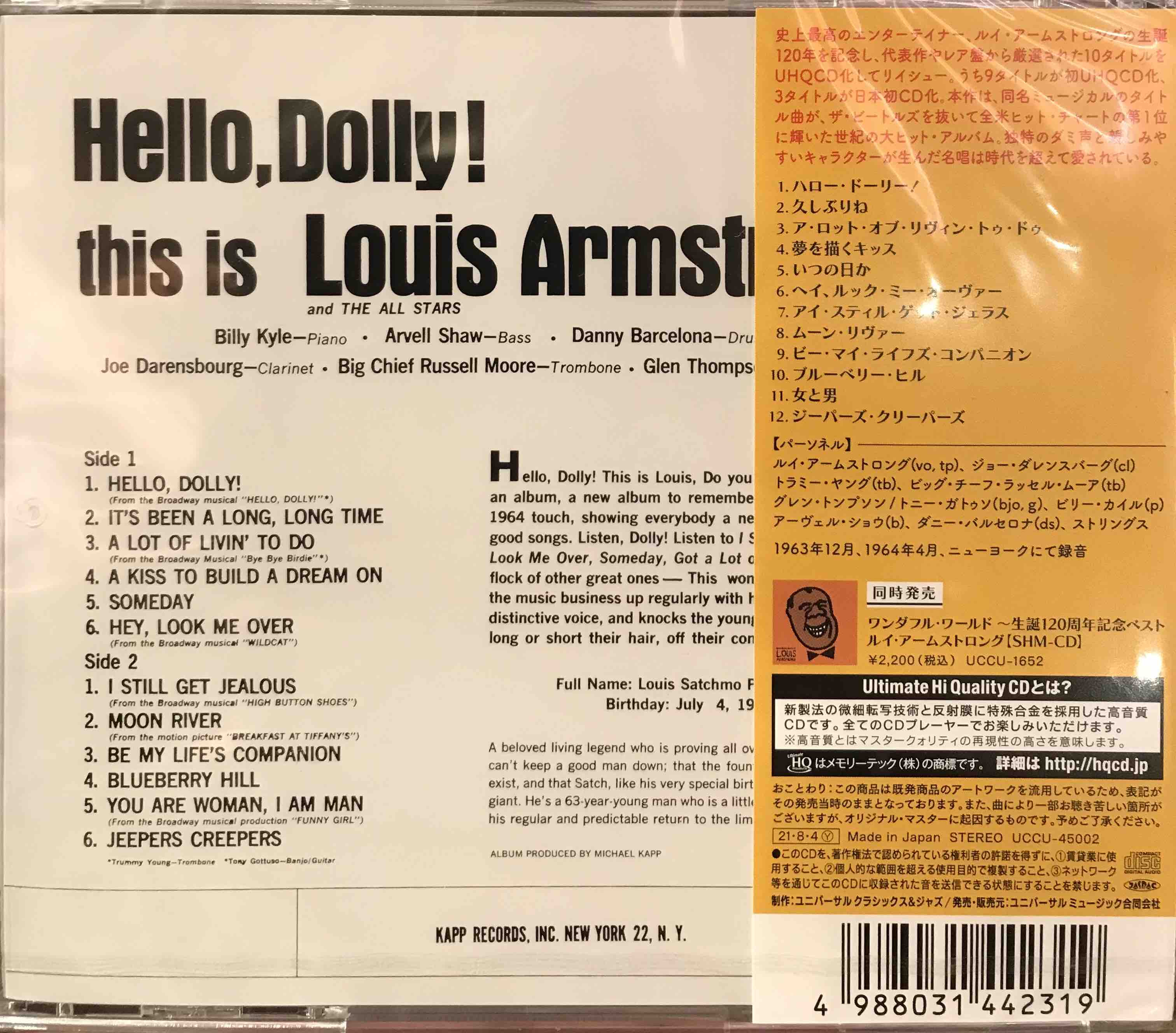 Louis Armstrong ‎– Hello, Dolly!