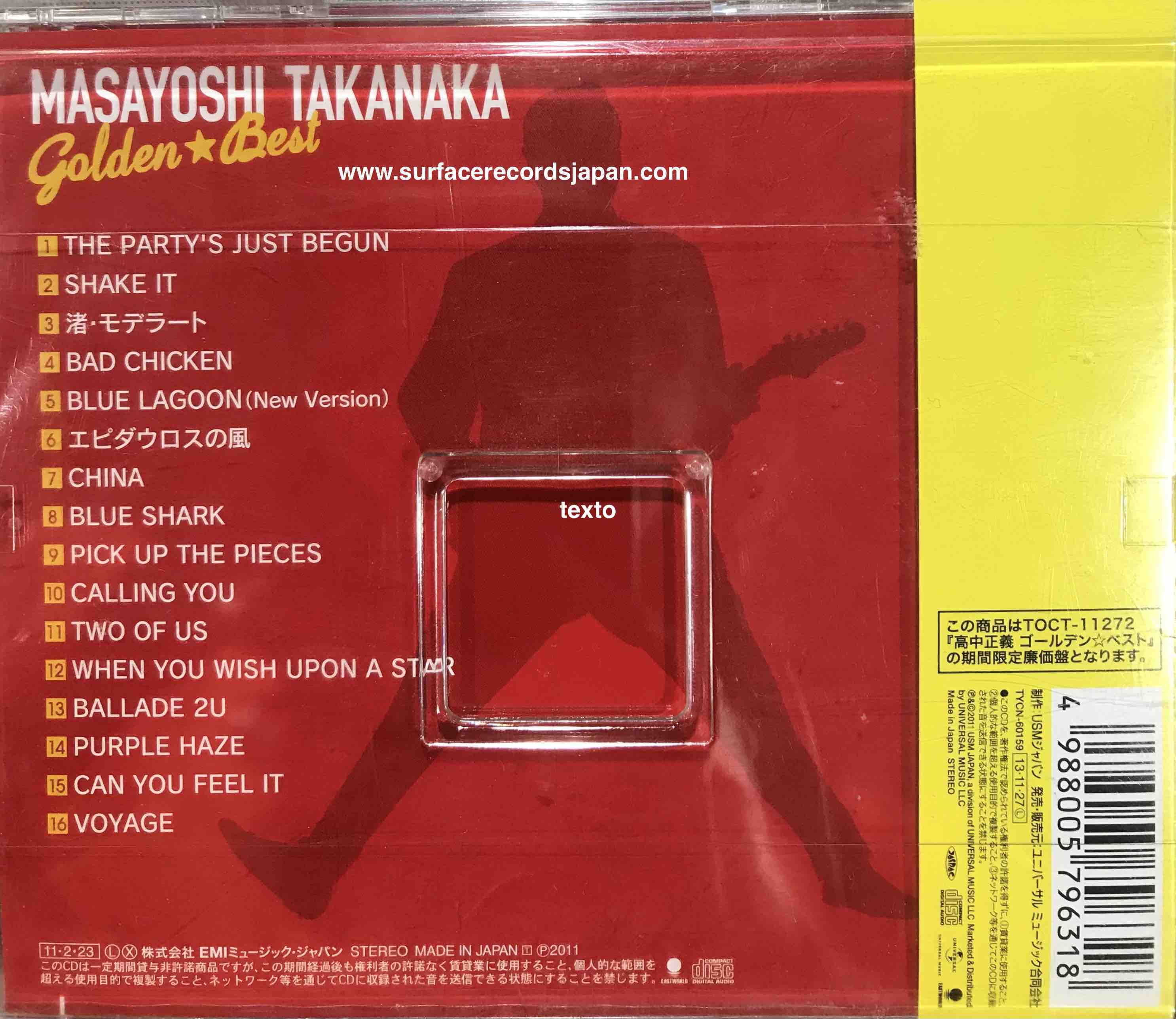 Masayoshi Takanaka ‎– Golden☆Best EMI Years