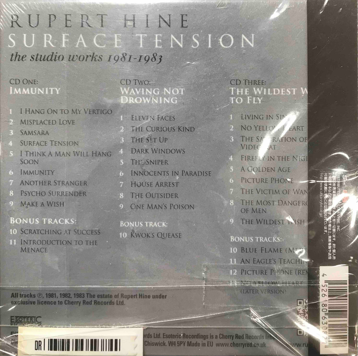 Rupert Hine ‎– Surface Tension (The Studio Works 1981-1983) – Surface ...